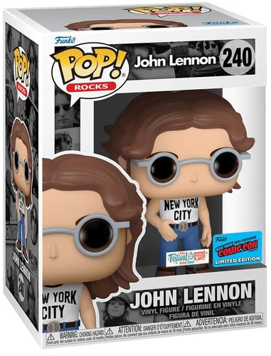 POP Rocks: John Lennon- NYC Shirt (מדבקה משותפת) Funko 240 פופ ג'ון לנון