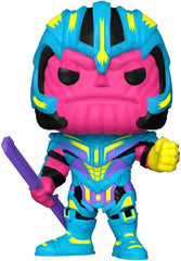 Funko Pop! & Tee: Marvel – Thanos (Blacklight) #909 + T-Shirt (Size S) | מארז פאנקו וחולצה תאנוס בלקלייט
