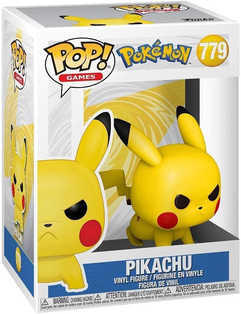Funko Pop! Games: Pokémon - Pikachu (Angry/Battle Ready) #779 | פאנקו פופ פיקאצ'ו כועס