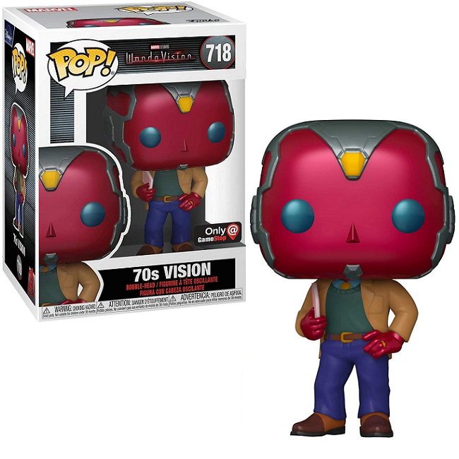 Funko Pop Vision 70s 718 WandaVision figure | בובת פופ וויז'ן 70s 718