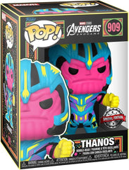 Funko Pop! & Tee: Marvel – Thanos (Blacklight) #909 + T-Shirt (Size S) | מארז פאנקו וחולצה תאנוס בלקלייט