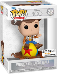 Funko Pop! Trains: Disney 100 - Woody (Amazon Exclusive) | פאנקו פופ רכבת דיסני 100 - וודי צעצוע של סיפור (אקסקלוסיבי אמאזון)