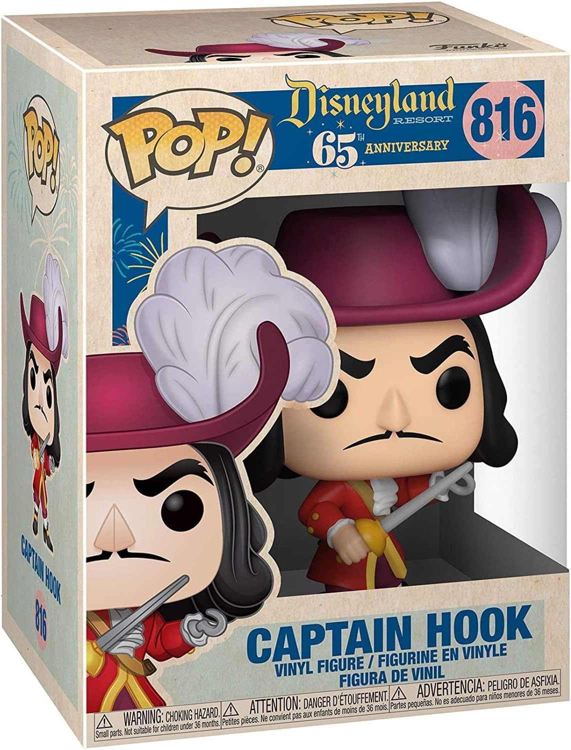 Funko Pop! Disney: Peter Pan / Disney 65th - Captain Hook #816 | פאנקו פופ קפטן הוק