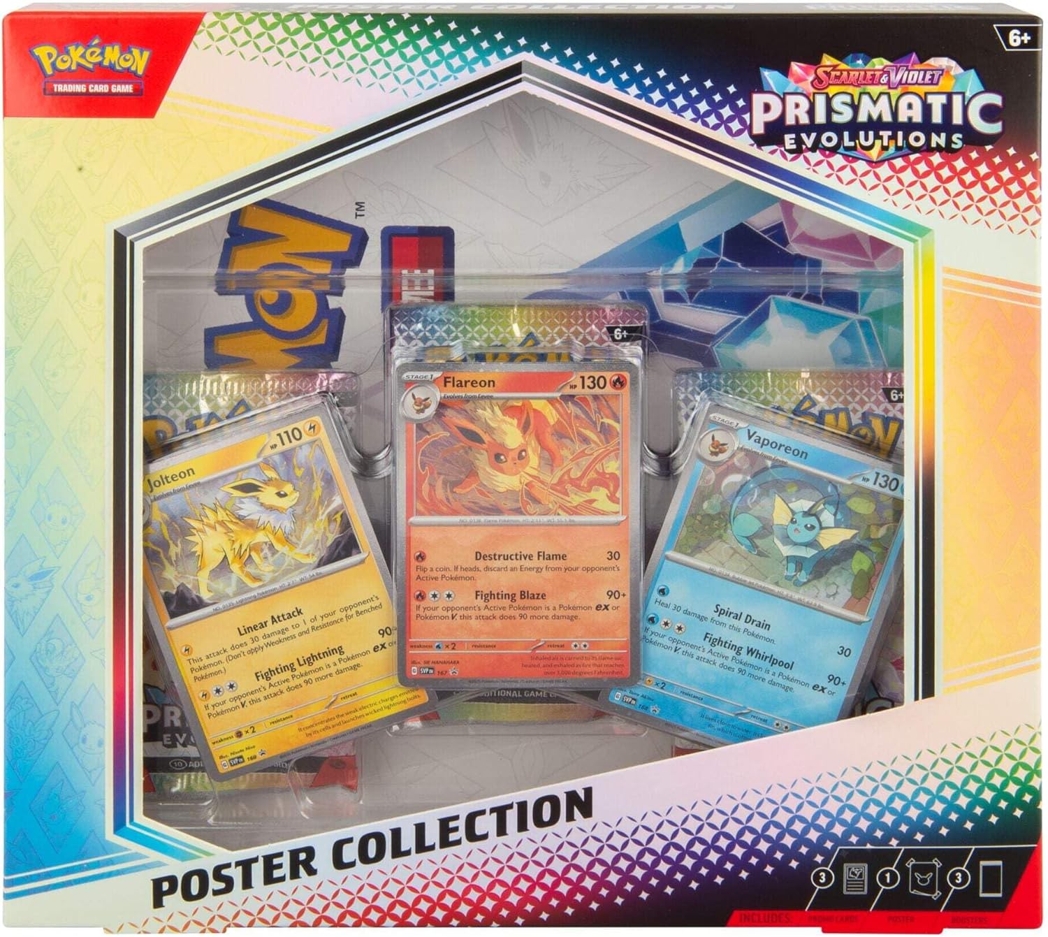 Pokemon Prismatic Evolutions Poster Collection | מארז פוסטר פוקימון