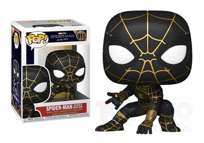 Funko Pop Spider-Man Black Gold Suit 911 box