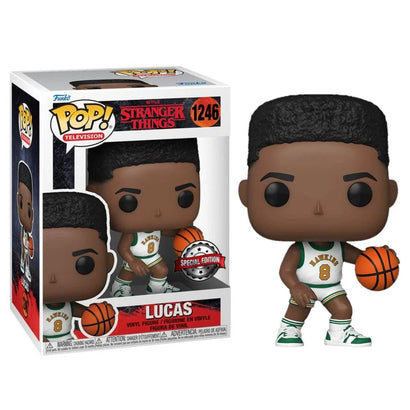 Funko Pop! Television: Stranger Things 4 - Lucas #1246 (Special Edition) | פאנקו פופ לוקאס במדי כדורסל - מהדורה מיוחדת! - מציאון!