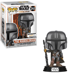 Funko Pop The Mandalorian 345 Chrome figure | בובת פופ המנדלוריאן 345 כרום