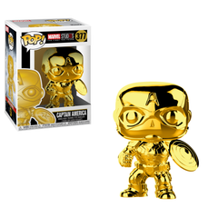 Funko Pop Captain America 377 Gold Chrome figure