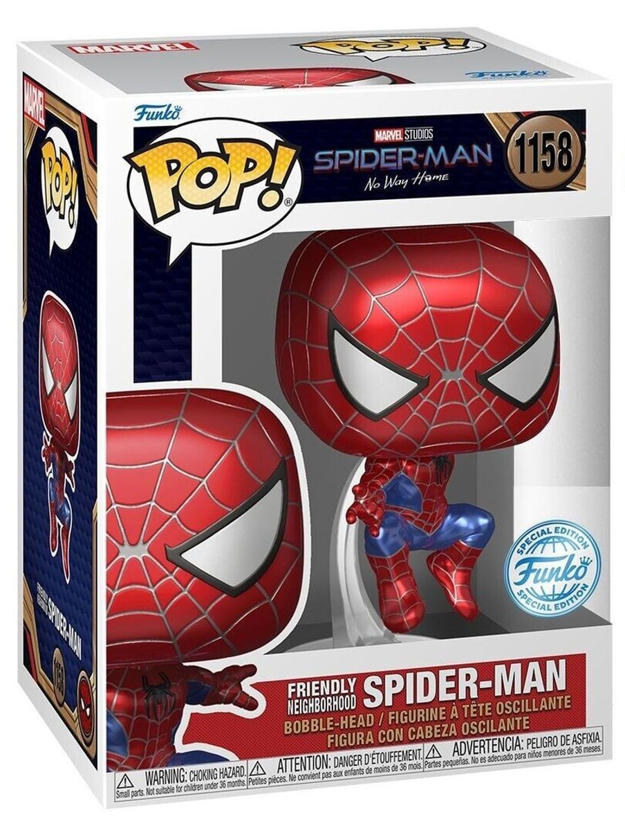 Funko Pop! Spider-Man Metallic | בובת פופ ספיידרמן