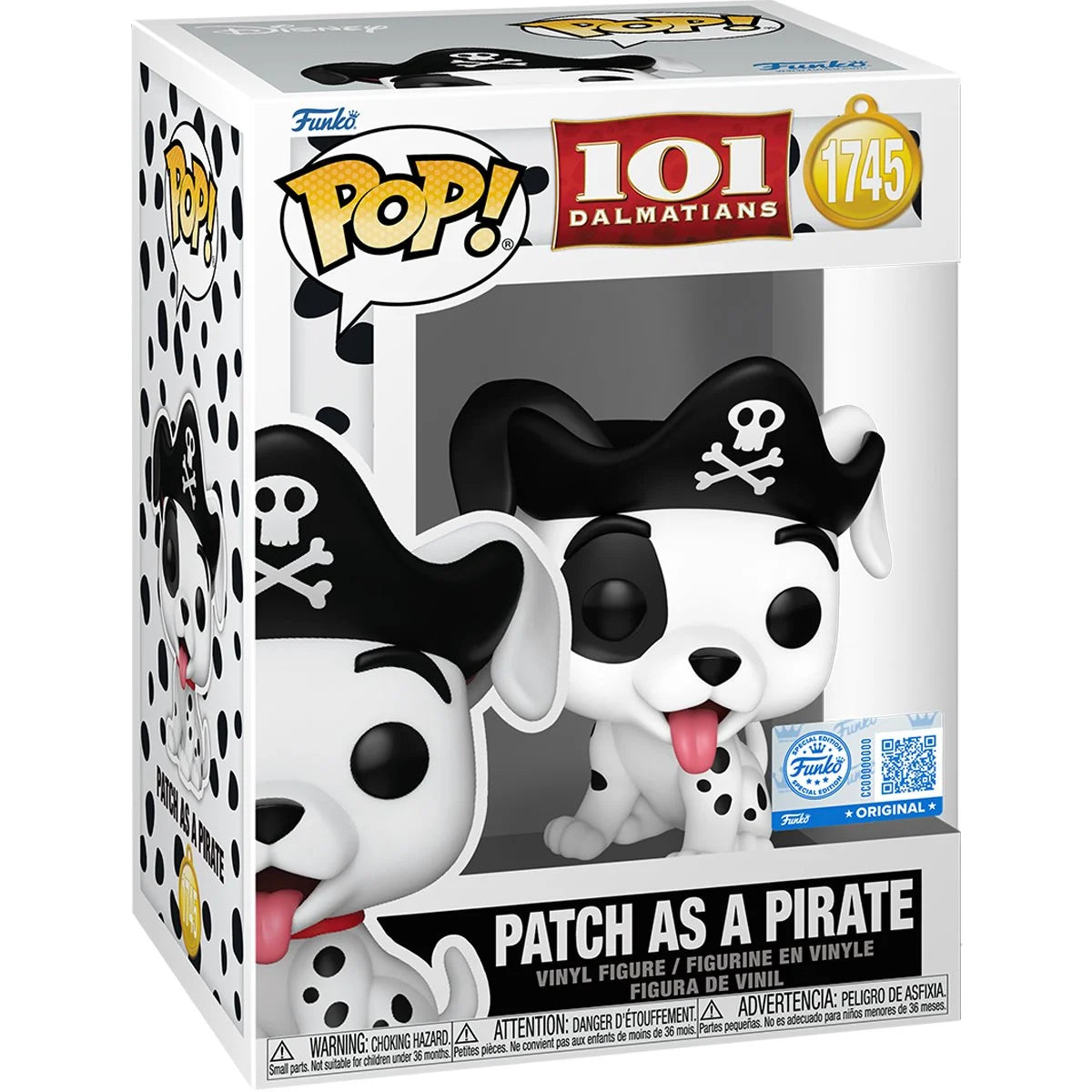 Funko Pop 101 Dalmatians Pirate Dog 1745 front