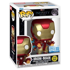 Funko Pop! Plus Iron Man #1555 (Glow, The Infinity Saga Exclusive) | בובת פופ פלוס איירון מן