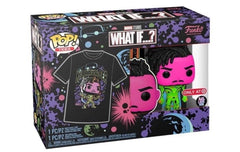 Funko Pop! & Tee Infinity Killmonger #989 Black Light Target Exclusive - מארז בובת פופ וחולצה קילמונגר
