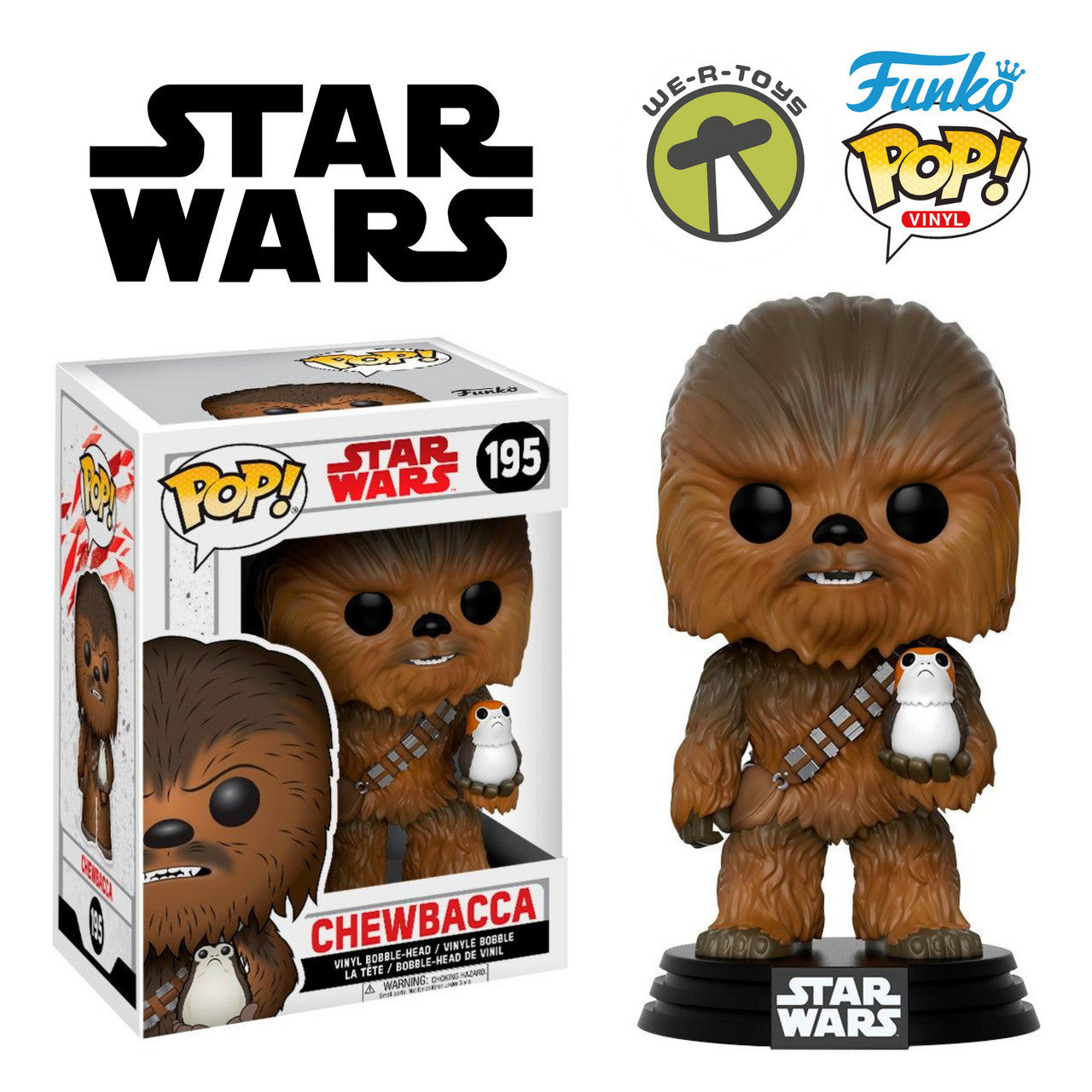 Funko Pop Chewbacca with Porg 195 figure front